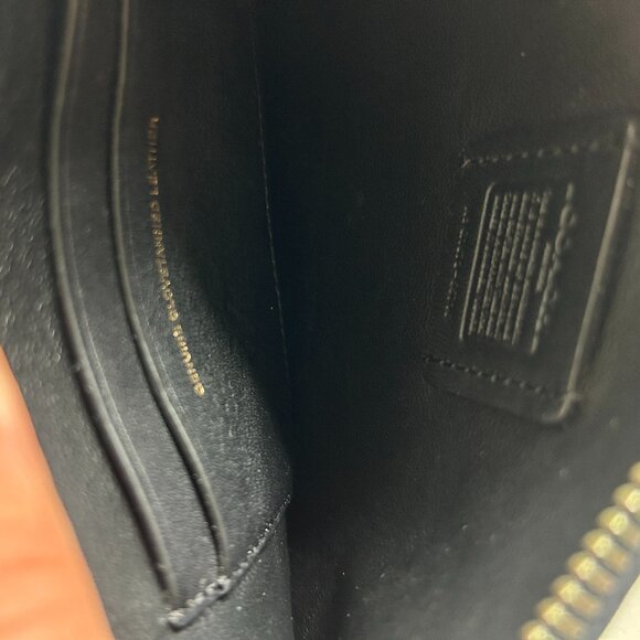 Black Leather Coach Wristlet with "Coach Beasts" Rexy Dinosaur - Picture 6 of 7